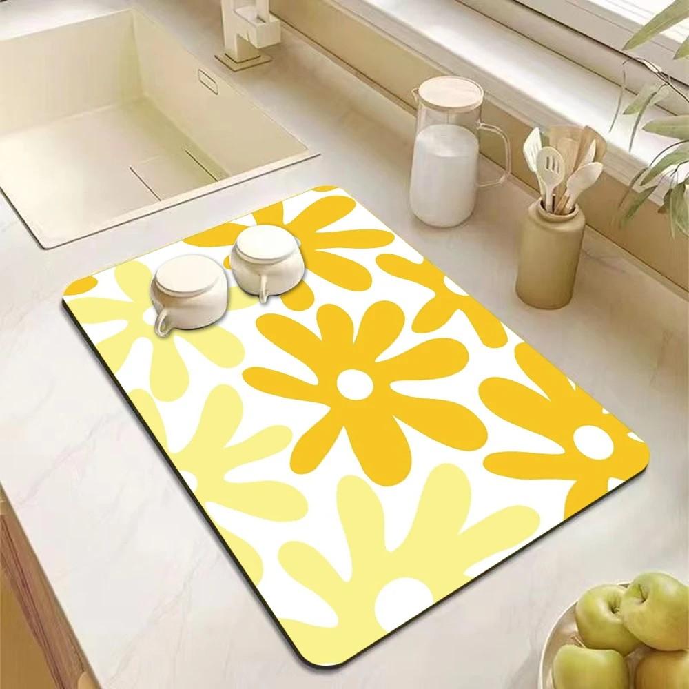 VIKAMA Dopamine Kitchen Accessories | Absorbent Kitchen Utensil Drain Mat | Coffee Maker Utensil Drain Mat | Utensil Mat