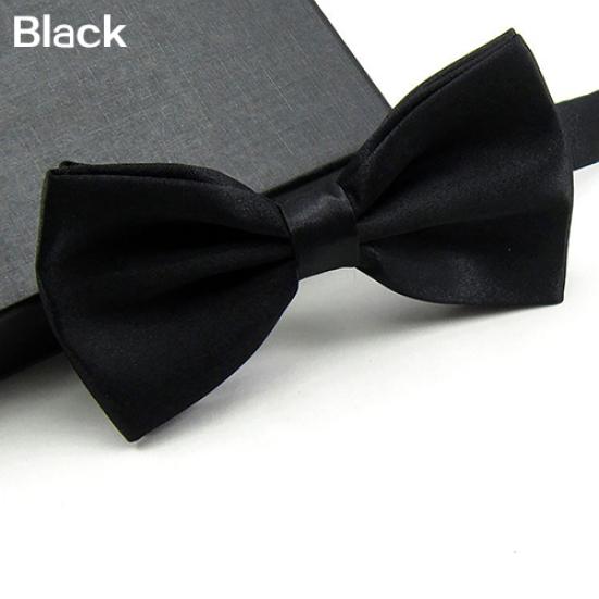 Men Classic Solid Color Bowtie Necktie Tuxedo Wedding Party Adjustable Bow Tie