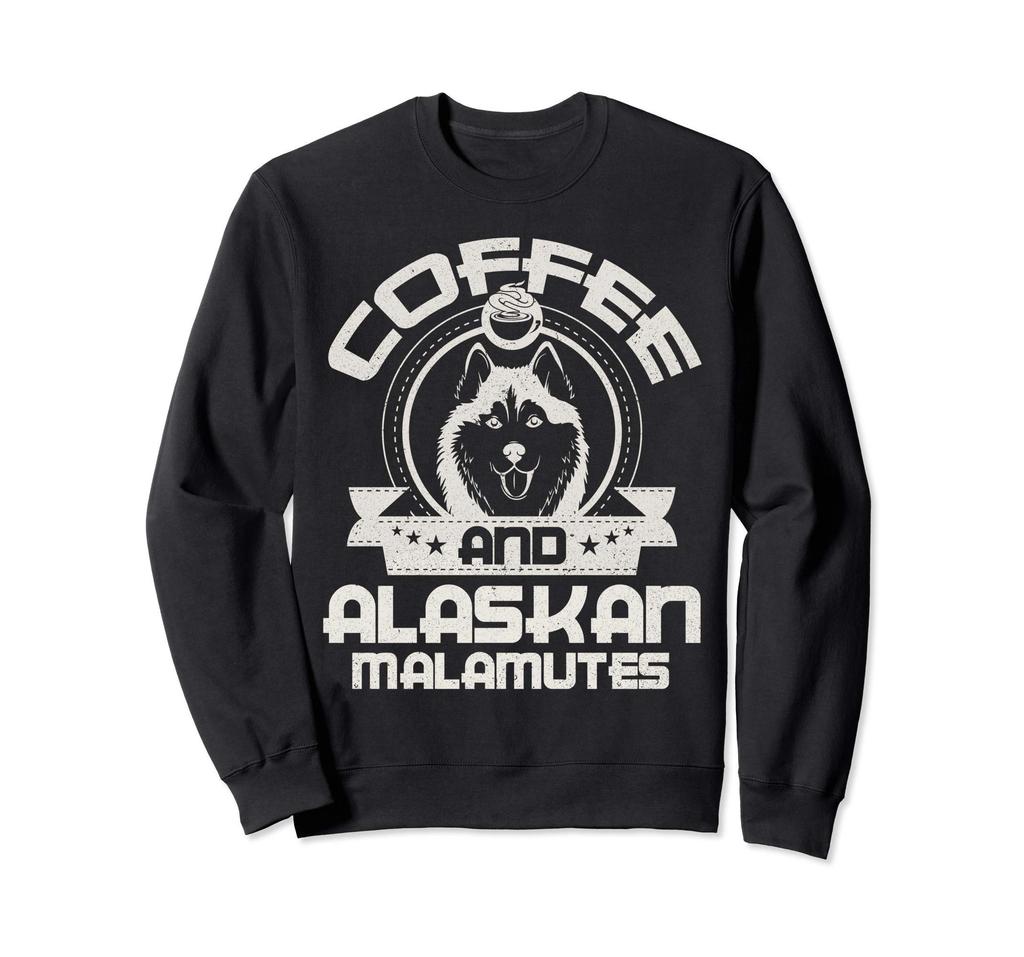 Coffee and Alaskan Malamute Dog Drinking Coffee Owner Lover Trainer