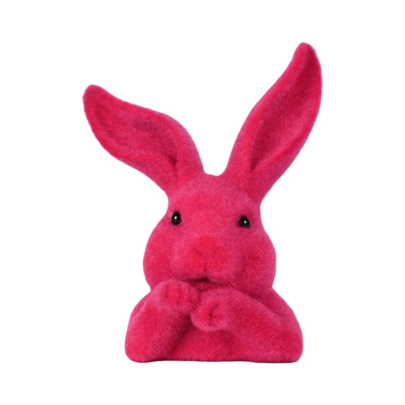 

Festives Faux Moss Flocking Rabbit Head Statue With Easters Theme Resin Figurine For Spring Celebrations And Home Decors красный