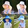 Kinder Sommer Outdoor Sonnenhut mit breiter Krempe und Nackenschutz für Mädchen und Jungen