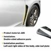 2pcs Carbon Fiber Side Car Fender Vent Air Wing Trim Cover Exterior Accessories