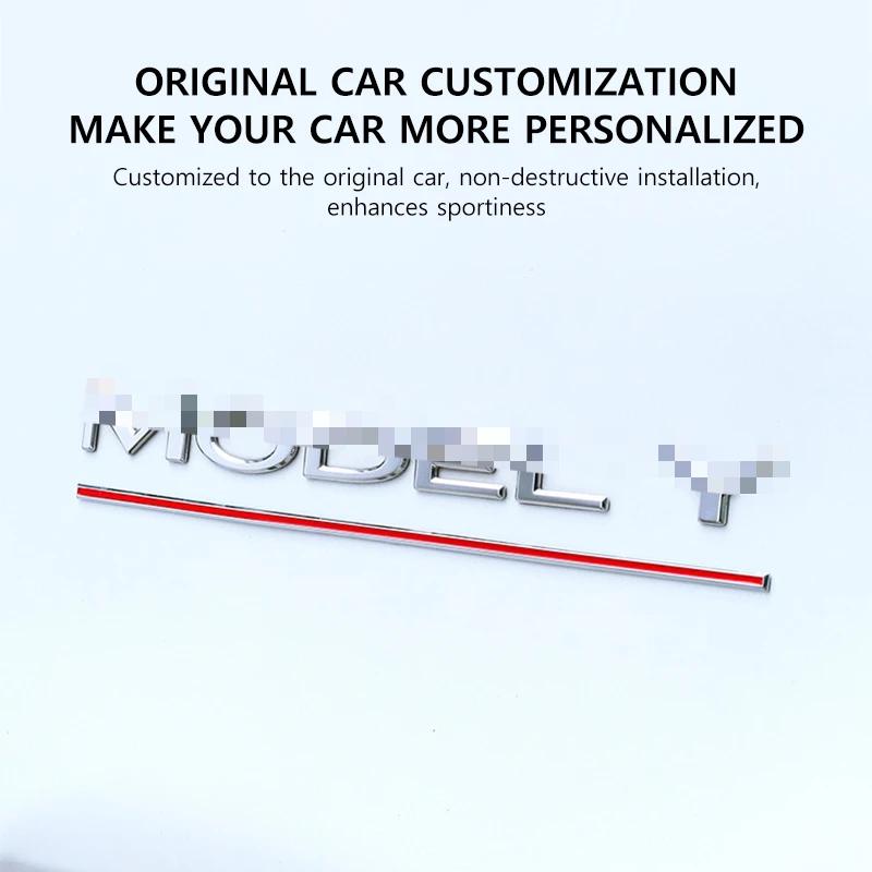 Aufkleber Heckemblem Performance Sport Roter Streifen Dekorationszubehör Performance Dekorative Aufkleber für Tesla Model 3 Y