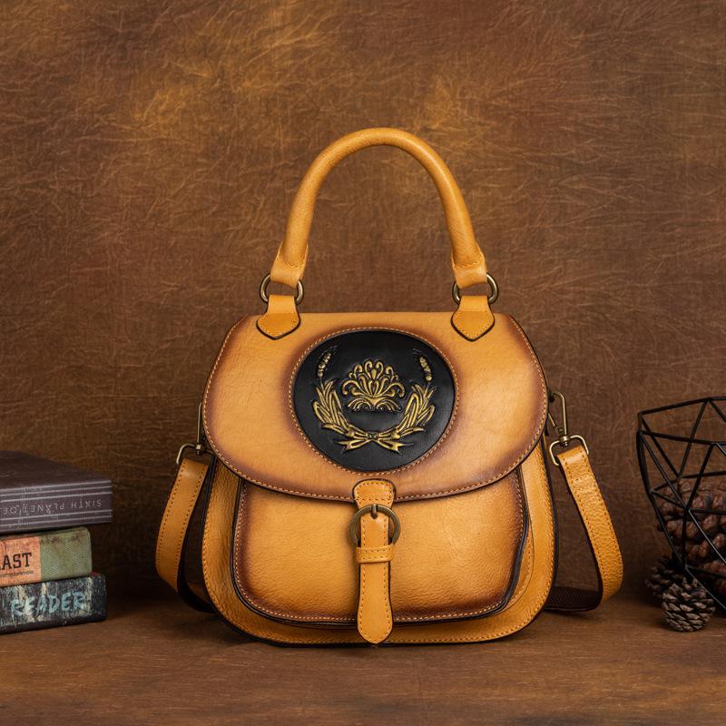 Johnature универсальная сумка на плечо из натуральной кожи женский рюкзак ручной работы винтажная универсальная сумка из натуральной мягкой яловой кожи 6540₽