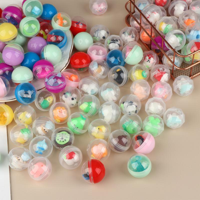 30/50Pcs Fun Mixed Surprise Capsule Egg Toys Transparent Eggshell Mixed Toy Birthday Party Favor Rewards Pinata Filler Gifts