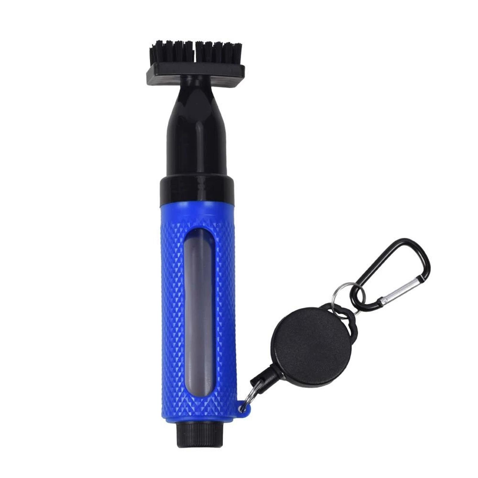 

Golf Club Cleaning Brush with Water Spray, Push-Type Club Head and Bottle Brush, Portable Golf Accessory for Easy Indoor and Outdoor Cleaning One Size синий