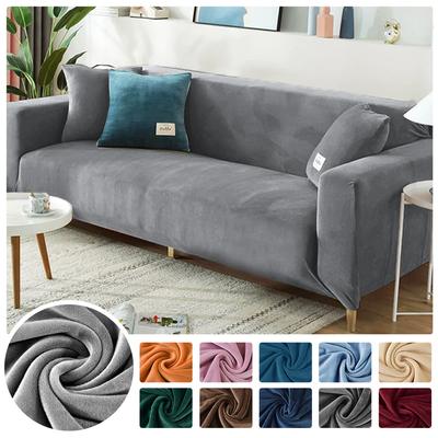 Thick Velvet Plush Sofa Cover For Living Room Elastic L Shaped Corner Armchair Sofa Slipcover Furniture Protector