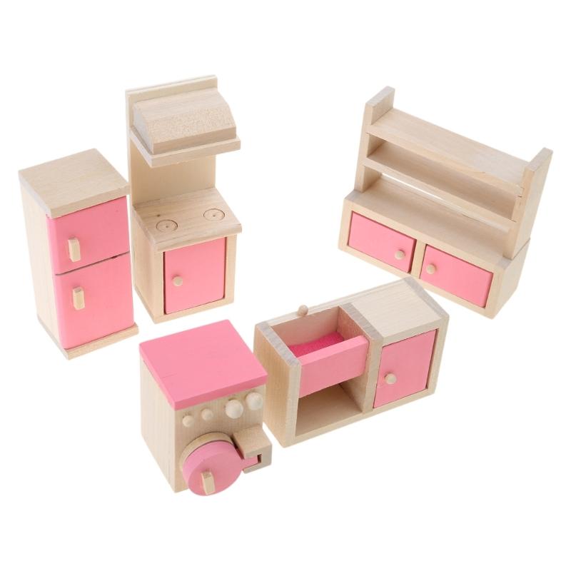 Furnishings Life Scene Pretend Play for Kids Doll House Furniture 1:12 Scale Realistic Model for Bedroom Dinning Room