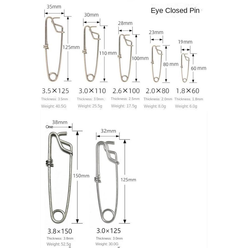 10pcs Corrosion-Resistant fishing Rolling Swivel Stainless Steel Fishing Clip Snap Branch Hangers