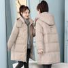 Casaco de inverno feminino parkas casaco longo casaco de neve agasalho feminino com capuz impermeável algodão acolchoado parka