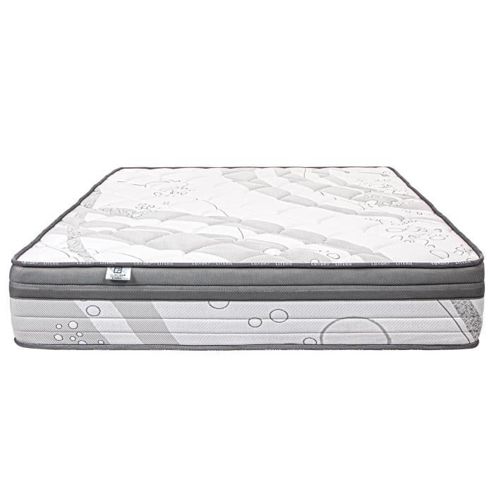 Matelas - Relaxation - 160 x 200 cm - Ferme - Ressorts ensachés - Anti-acarien