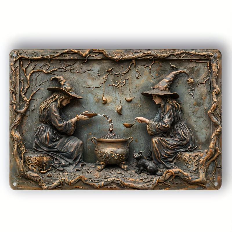 

2d Flat 30*20cm, Witch Wooden Logo, Fun Vintage Thick Wooden Wall Decoration for Home, Bar, Kitchen, Bedroom and Garden with, Ideal Holiday Gift. 30*20cm