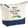 Makeup Bag - PLANETEE - Thank You Unforgettable Midwife (blue Background) - Large Format - Cotton - HD Printing