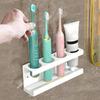 Toothbrush Holders 4-Slot No Drilling Stand With Diatomite Base Bathroom Toothbrush Holder Storage Rack For Toothpaste Kitchen