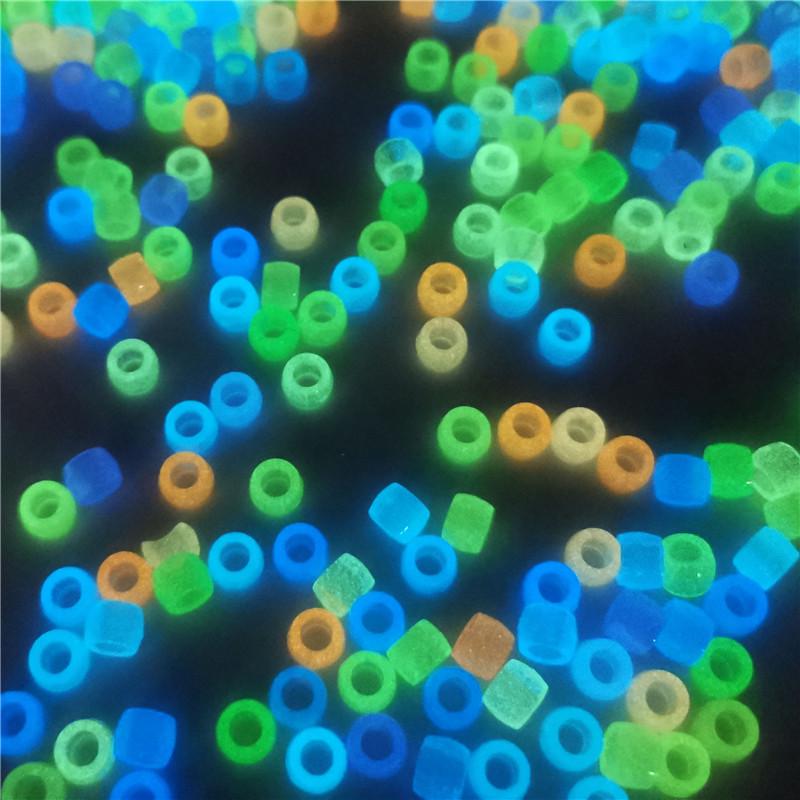 Acrylic Barrel Candycolored Beads Luminous 6x8mm Glowinthedark Diy Accessories