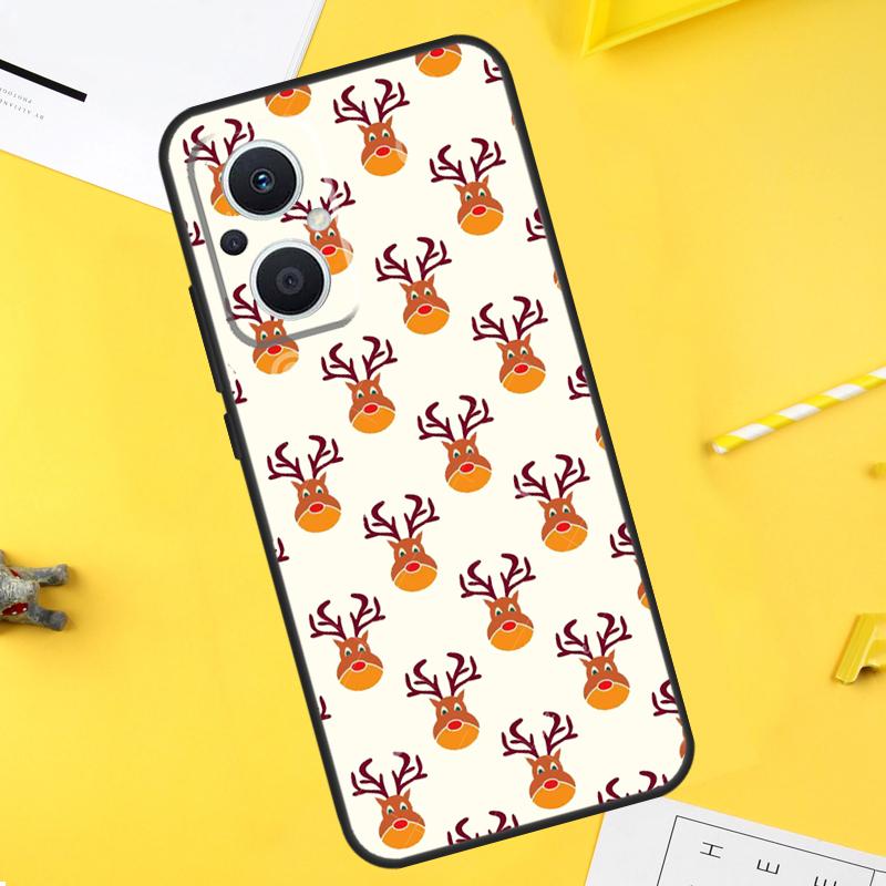 

Christmas Santas seamless Deer For OPPO Reno 14F 13F 12F 11F 10 11 12 13 14 Pro 8T 7 8 Lite OPPO Find X9 X8 X6 X5 Pro Case OPPO Reno7 4G