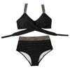 Damen-Badeanzug, geteilter Bikini, Kreuz, hohe Taille, Badeanzug, Überzug, Bauch, geteilter Bikini-Badeanzug