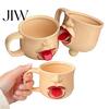 Durable Food Grade Ceramic Drinkware Quirky Tongue Out Coffee Mug, 10oz Unique 3D Sculpted Face Cup Large Capacity Beverage Mug for Tea