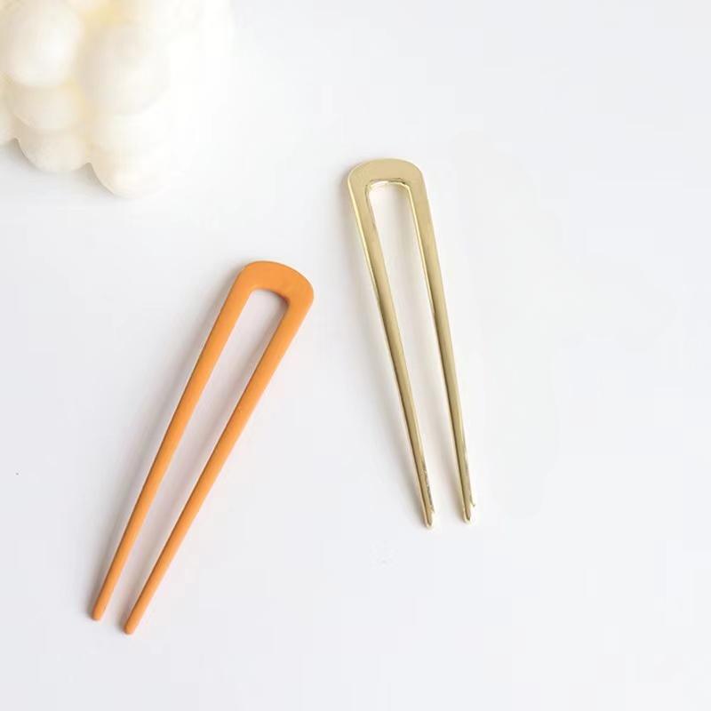 Simple U Shape Hair Clips Pins for Women Girls Hair Sticks Bride Hair Styling Accessories Sliver Gold Metal Hairpins Barrettes