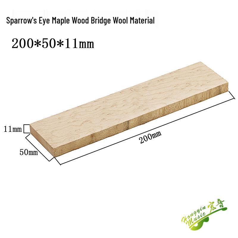 Ebony Rosewood Solid Wood Guitar Bridge Felt - Handmade Lower Drive Square Stock