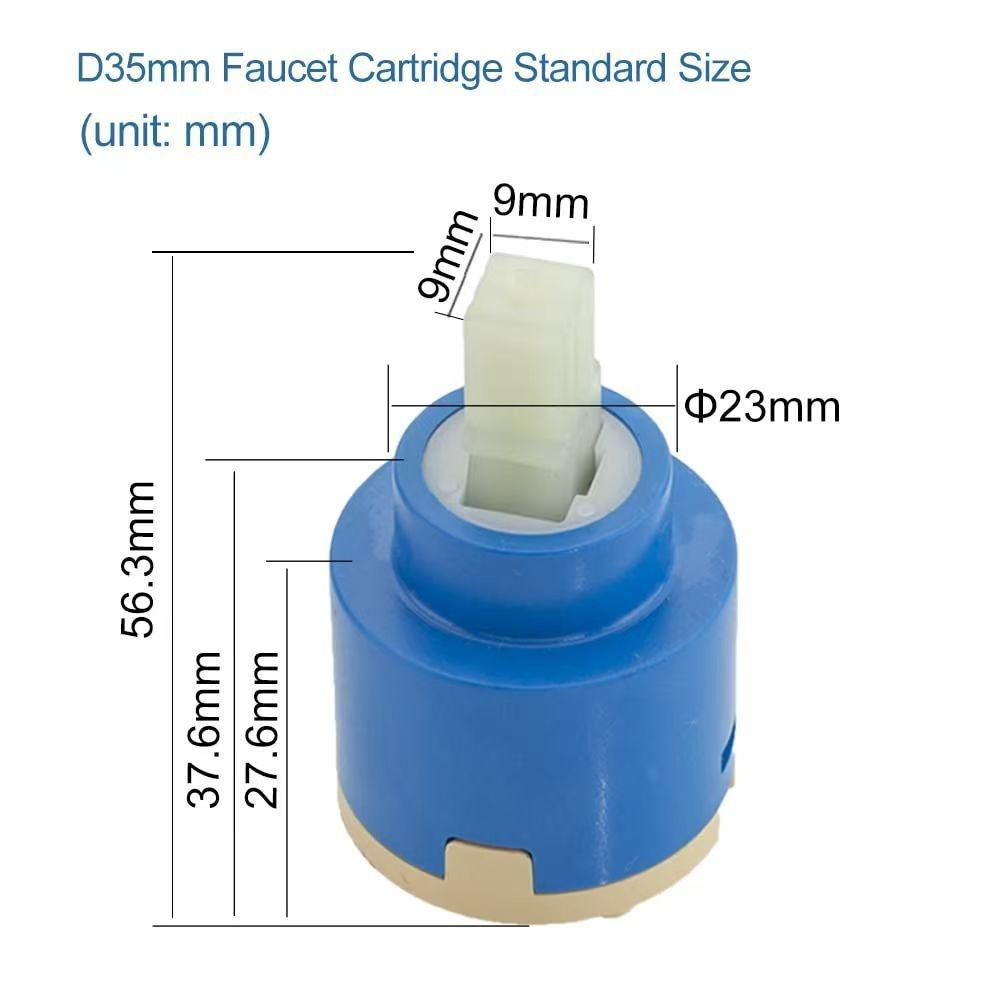 Ceramic Disc Cartridge Mixer Faucet Thermostatic Cartridge Faucet Disc Valve Pp Plastic for 35/40Mm