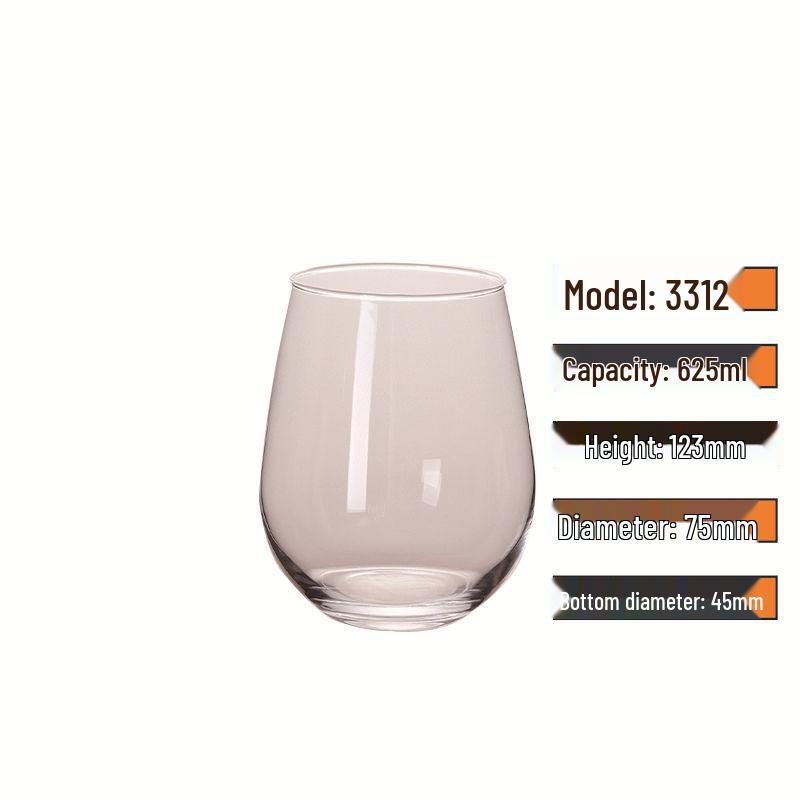 Egg-Shaped Glass for Water, Milk, Juice, Beer, or Cocktails