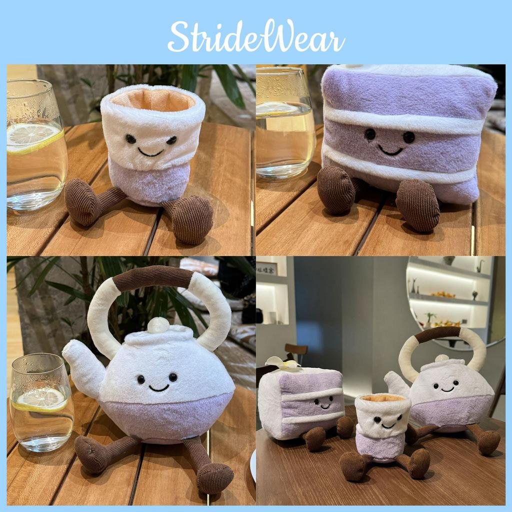 Style Jellycat Teapot Taro Cake Plush Toy Cute Soft Stuffed Doll Holiday Gift