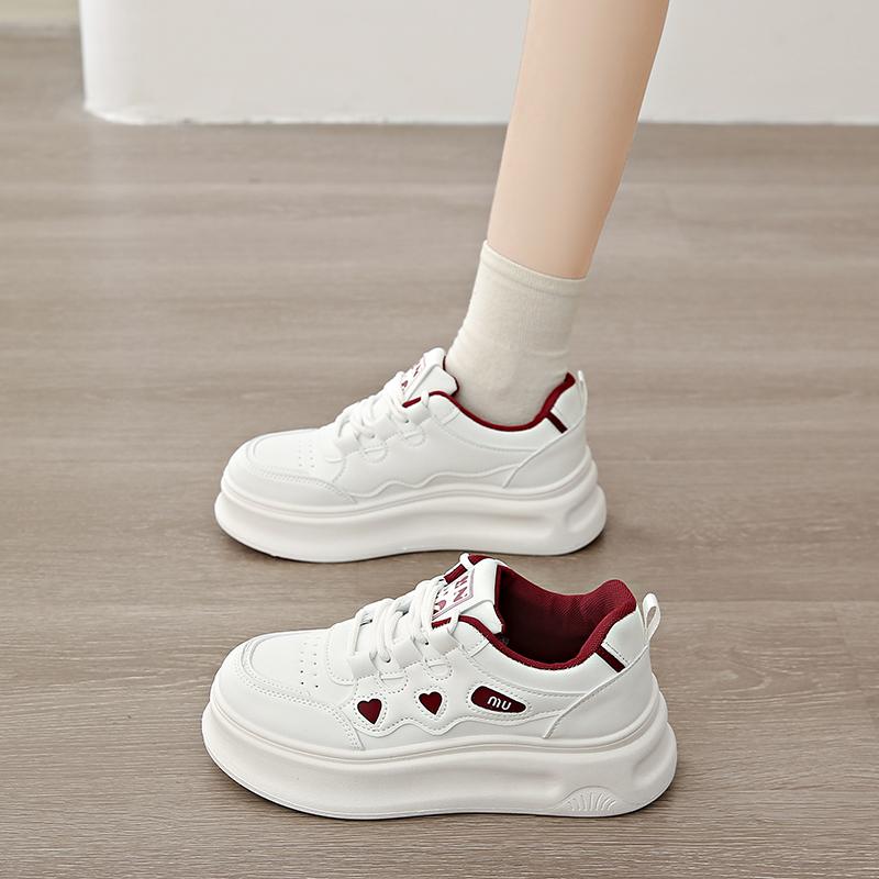 Spring/autumn Thick Sole Comfortable Women's Walking Shoes Fashionable New Round Toe Breathable Sexy Sports Casual Shoes