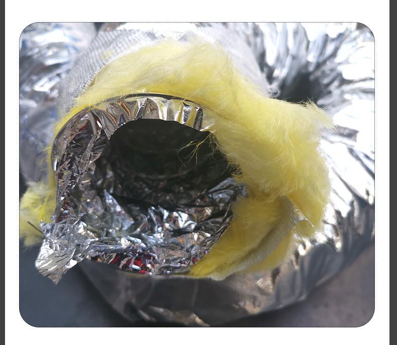 200mm Diameter Extendable Flexible Duct for Central Air Conditioning Ventilation with Reinforced Insulation