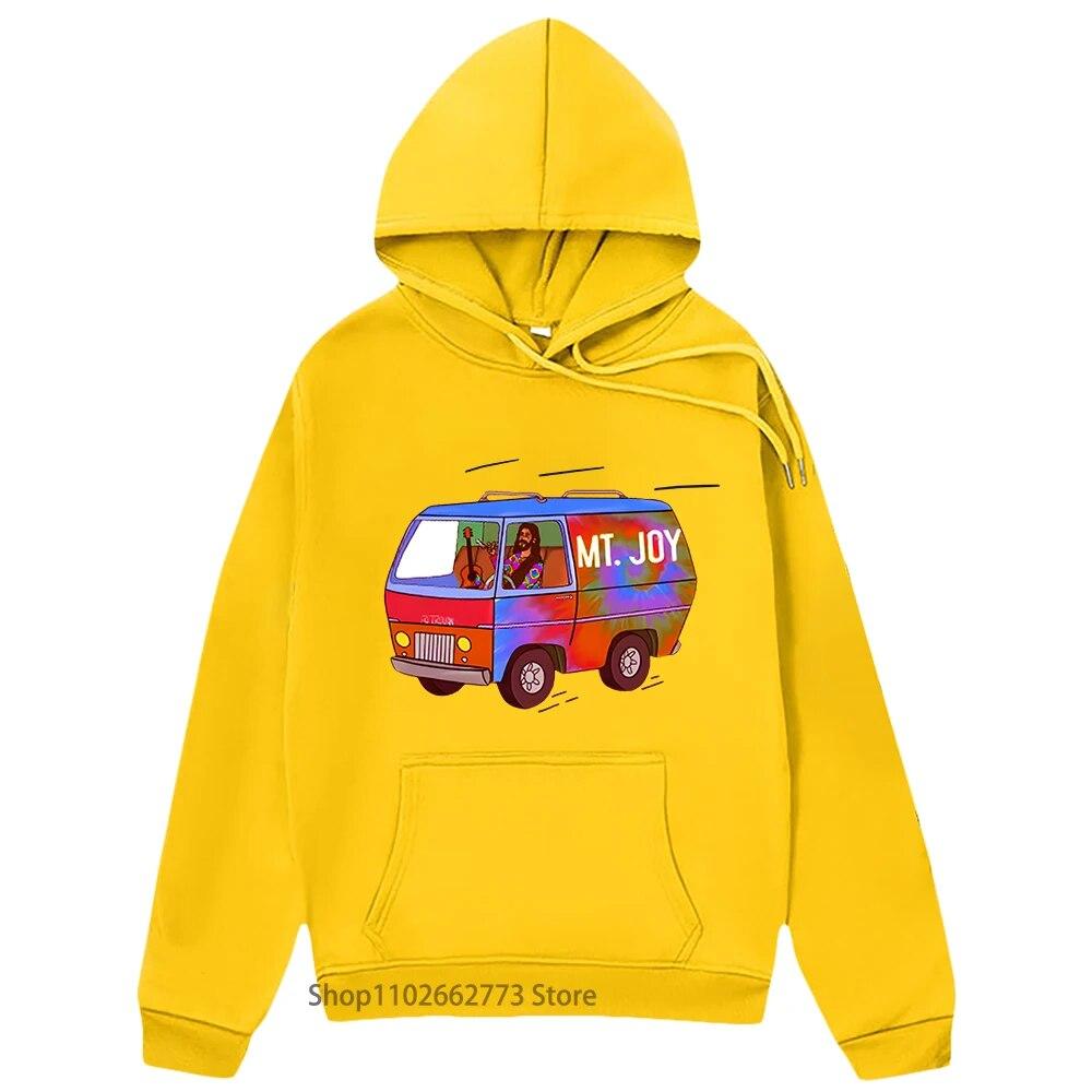 MttJoyy Hoodies Hippi Van Bus Sweatshirt Women/Men 90s Tops Fashion Clothing Harajuku Unisex Pullover Cartoon Y2k Clothes Unisex