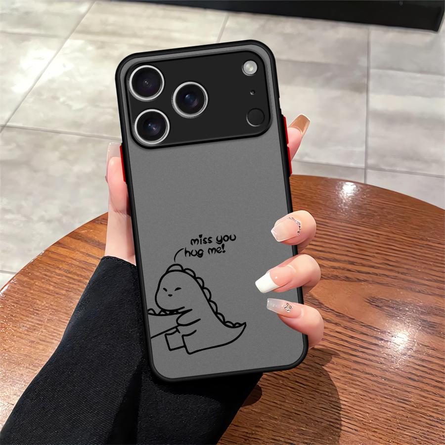 

Милая пара динозавров Funda Задняя крышка чехол для телефона для iPhone 17 Pro Max 15 13 Mini 7 8 SE 14 11 12 16 Plus Air XS XR iPhone 15 Pro Max