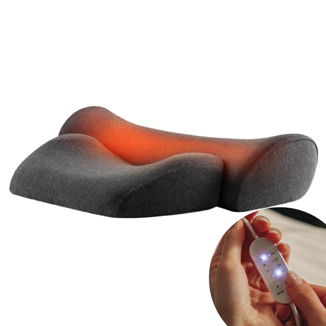 

CALQS SurvaQ Comfort Pillow (Basic, Dark Gray) - Warms your neck and shoulders. A perfect Mother s Day or Father s Day gift for colds, cold weather,