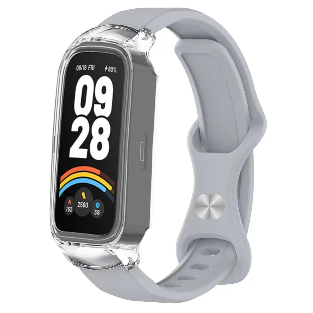 Case+Straps for Xiaomi mi band 9 8 active smar twatch correa accessories Silicone bracelet+Protective PC Cover for Redmi band 3