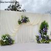 Biała Jedwabna Dekoracja Weselna na Scenę i do Domu - Zasłona