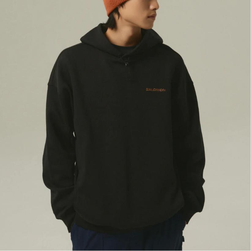 Salomon Solid Color Loose Fit Long Sleeve Hoodie Unisex hoodies LC3001600