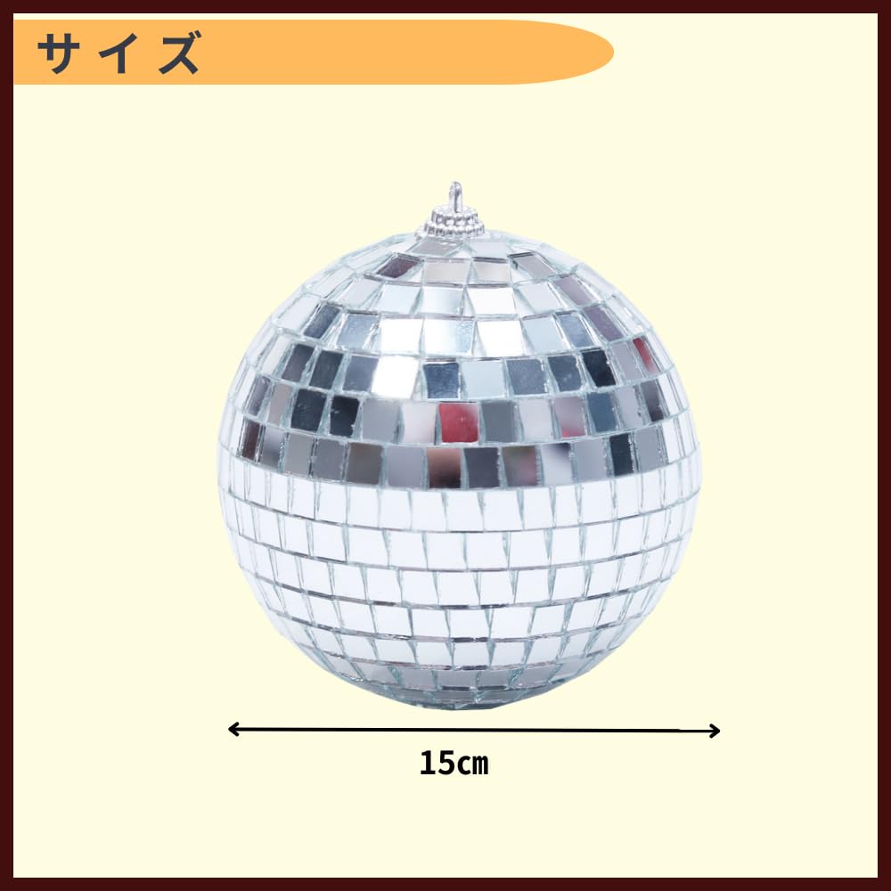 Ideamall Mini spegelboll, Hängande för hemmet, Julgranen, Festdekoration (15 cm)