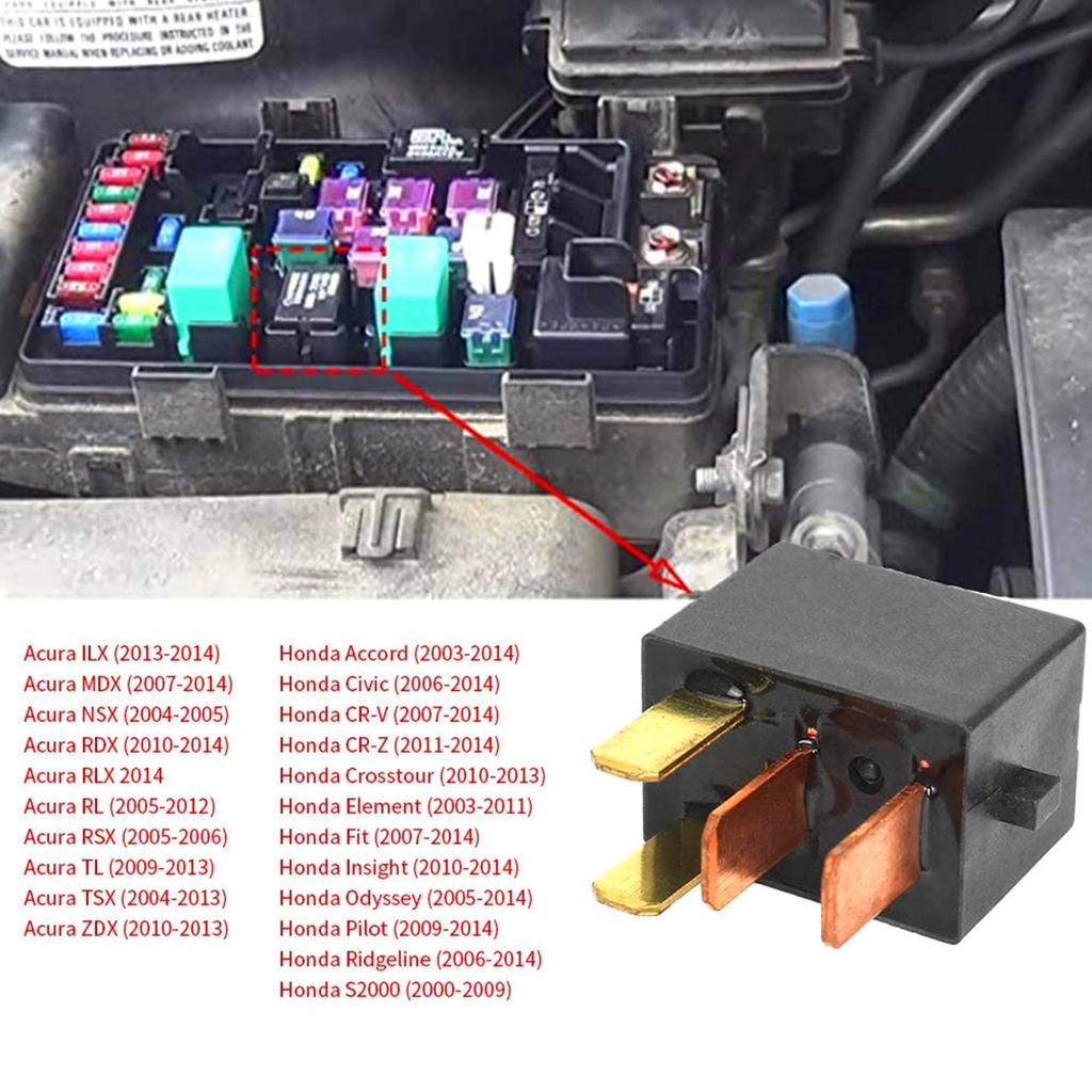 Klimaanleggreléer 4-pinners 12V G8HL-H71 for Accord Civic Crosstour CR-V CR-Z 39794-SDA-A03 39794-SDA-A05