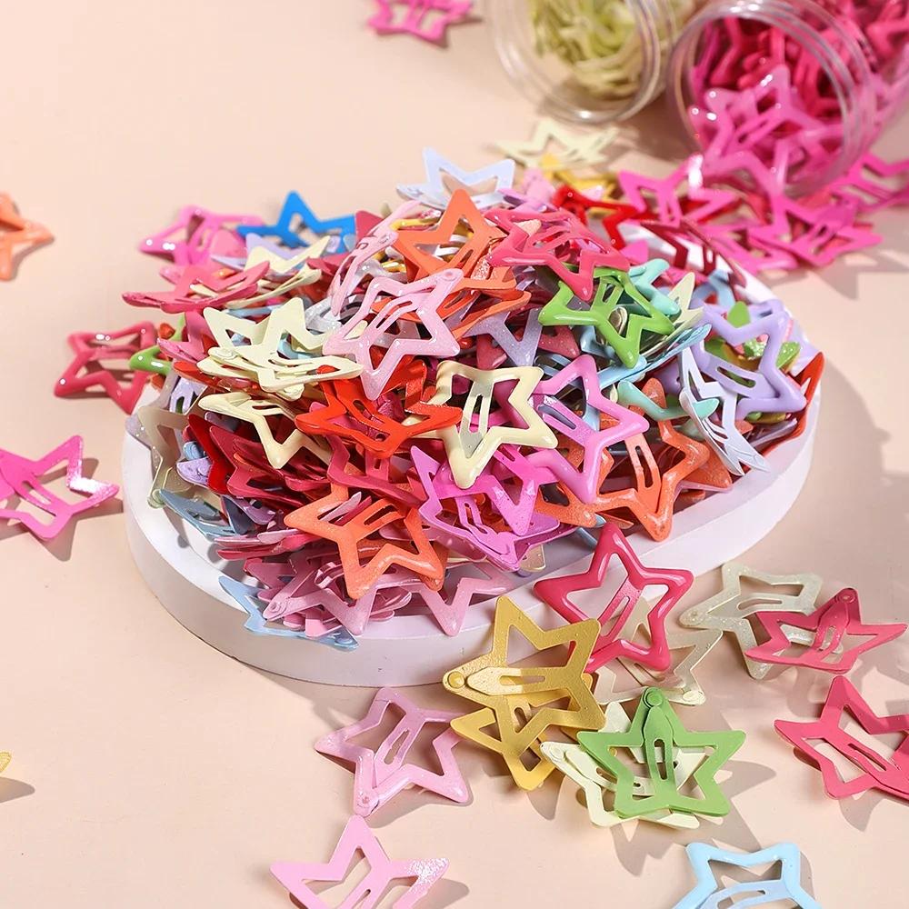 20Pcs Colorful Star BB Hair Clips For Girls Children Lovely Hair Decorate Hairpins Barrettes Headwear Kids Hair Accessories
