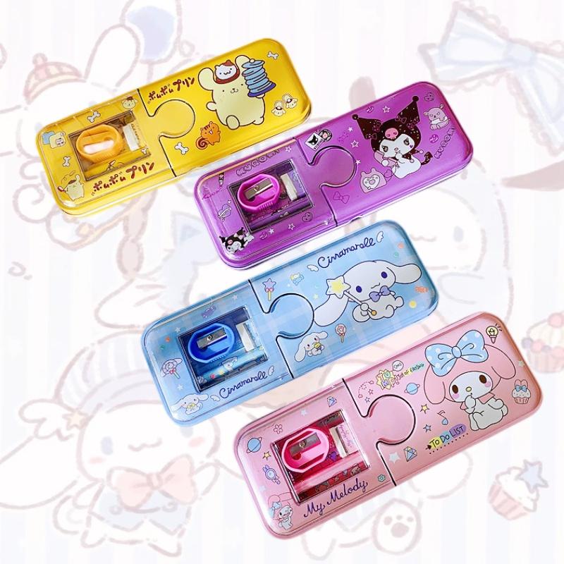 Creative Pencil Case Kit For Elementary Students Cartoon Iron Box With Complete Stationery Set