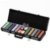 High-End Texas Hold'em Poker Set: Crown Clay Chips, Mahjong Cards, Aluminum Case, Poker Table Cloth