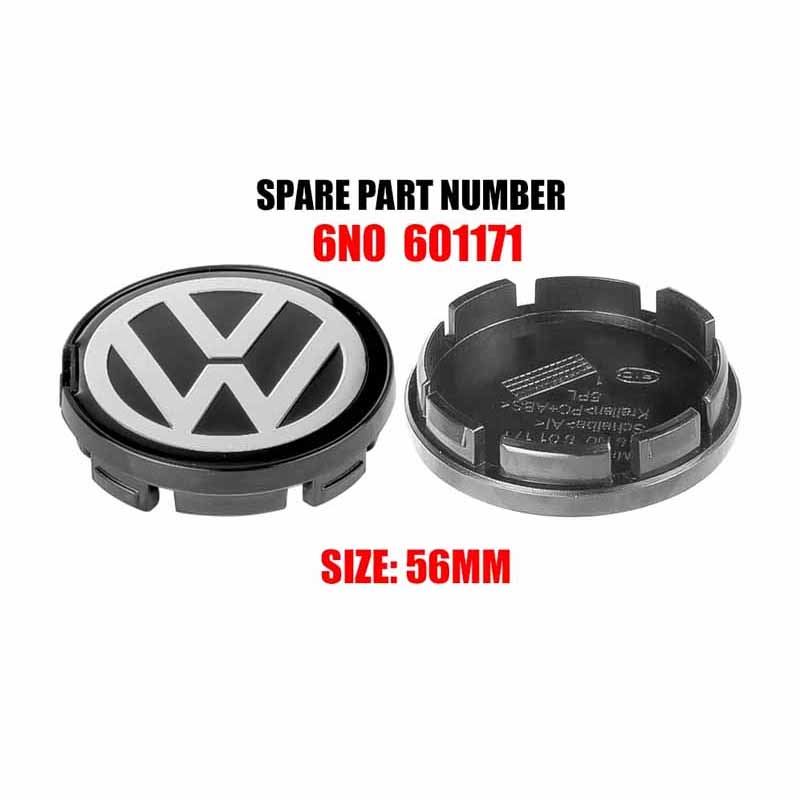 Pro VOLKSWAGEN VW Stylové středové krytky kol s nálepkami znaků - Pasuje na VW R/GTI, Golf 4, Polo, Beetle a další - Prémiové autodoplňky