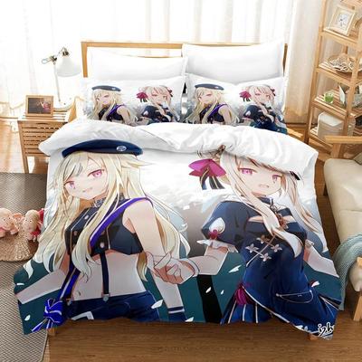 VTuber Ninomae Druk 3D Uroczy Komplet Poszewek na Kołdrę Dla Chłopca Sypialnia Rozmiar Pojedynczy Podwójny Queen King