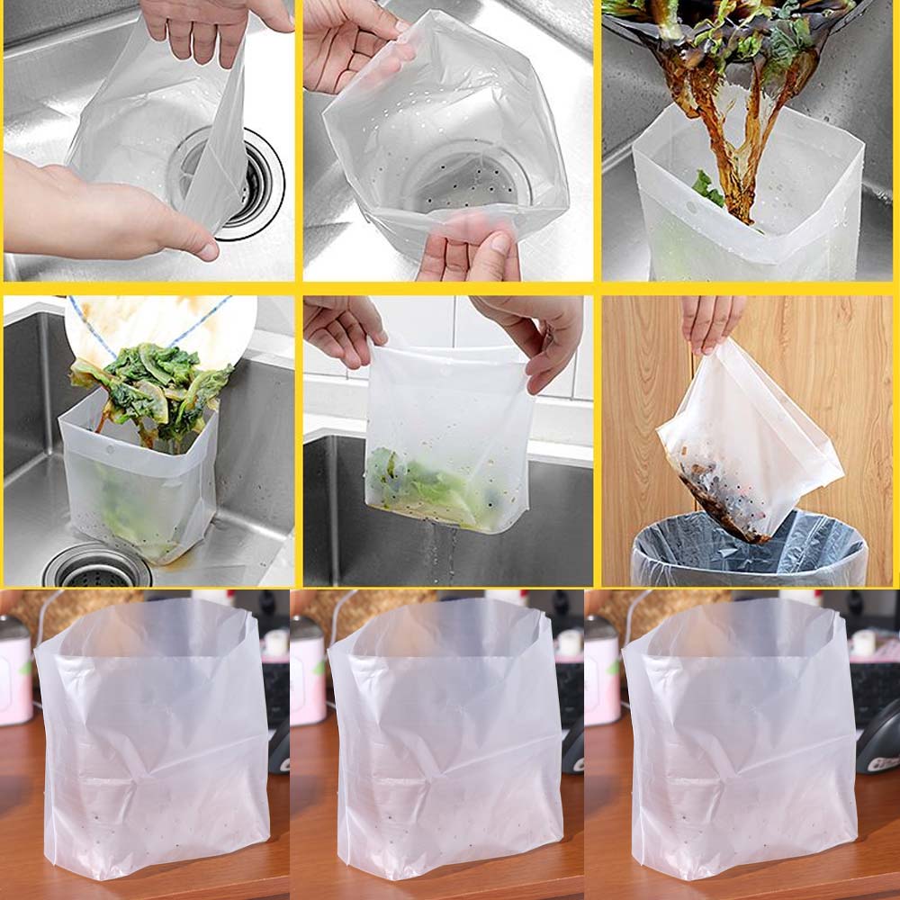 120PCS Stand-Up Design Disposable Waste Bags Leftover Vegetable Waste Bag  Food Waste Disposal