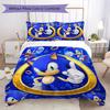 Sonic Cartoon Prints bedding, duvet cover and pillowcases, birthday gift (1 duvet cover + 2 pillowcases, pillow insert not included)JM014