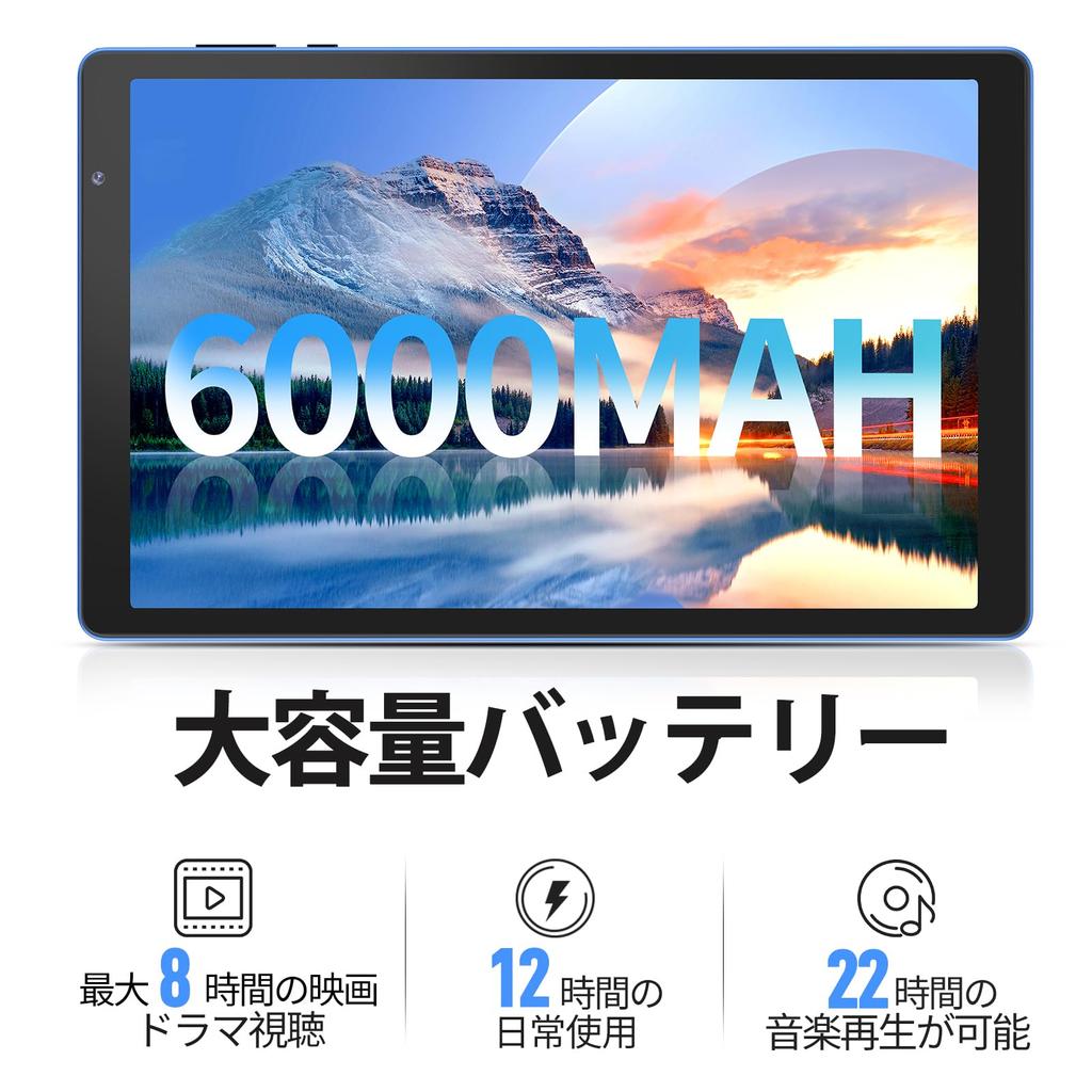 Android Tablet Latest Android 14 4GB 2GB RAM 32GB ROM up to IPS Screen Processor Dual Cameras 6 Support 6000mAh Large Capacity Parental Controls Blue