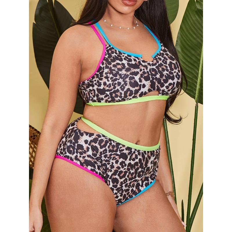 2025 Large Plus Size Bikinis High Waist Swimsuit Women Sexy Swimwear Female Bathers Bathing Swimming Swim Suit Summer Beachwear