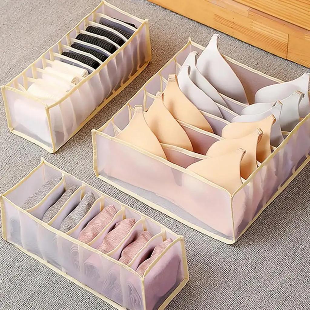 1pc Closet Organizer For  Bra Socks Home Separated Underwear Storage Box 6/7/11 Grids Jeans Organizer Foldable Drawer Organizer