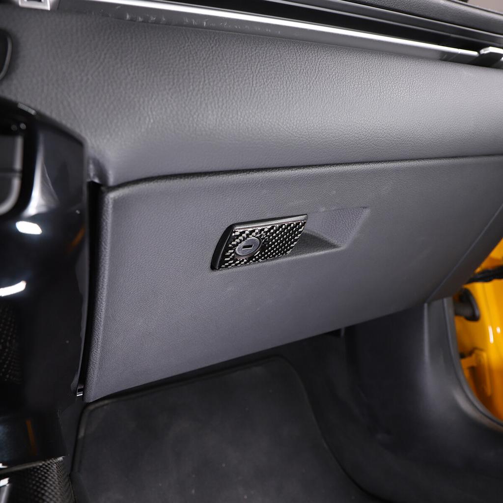 Carbon Fiber Interior Glove Box Button Cover Trim For Toyot-a Supra A90 -24