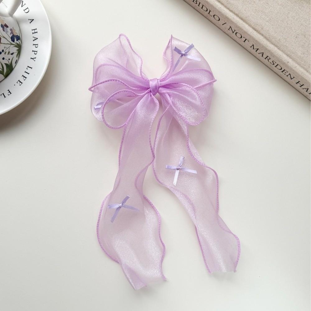1 Pair French Headwear Bow Hair Clip Hair Accessories Chiffon Hair Accessories Wedding