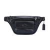 New Cow Leather Crossbody Fanny Pack Tubas Men's Black C1277-QBBK